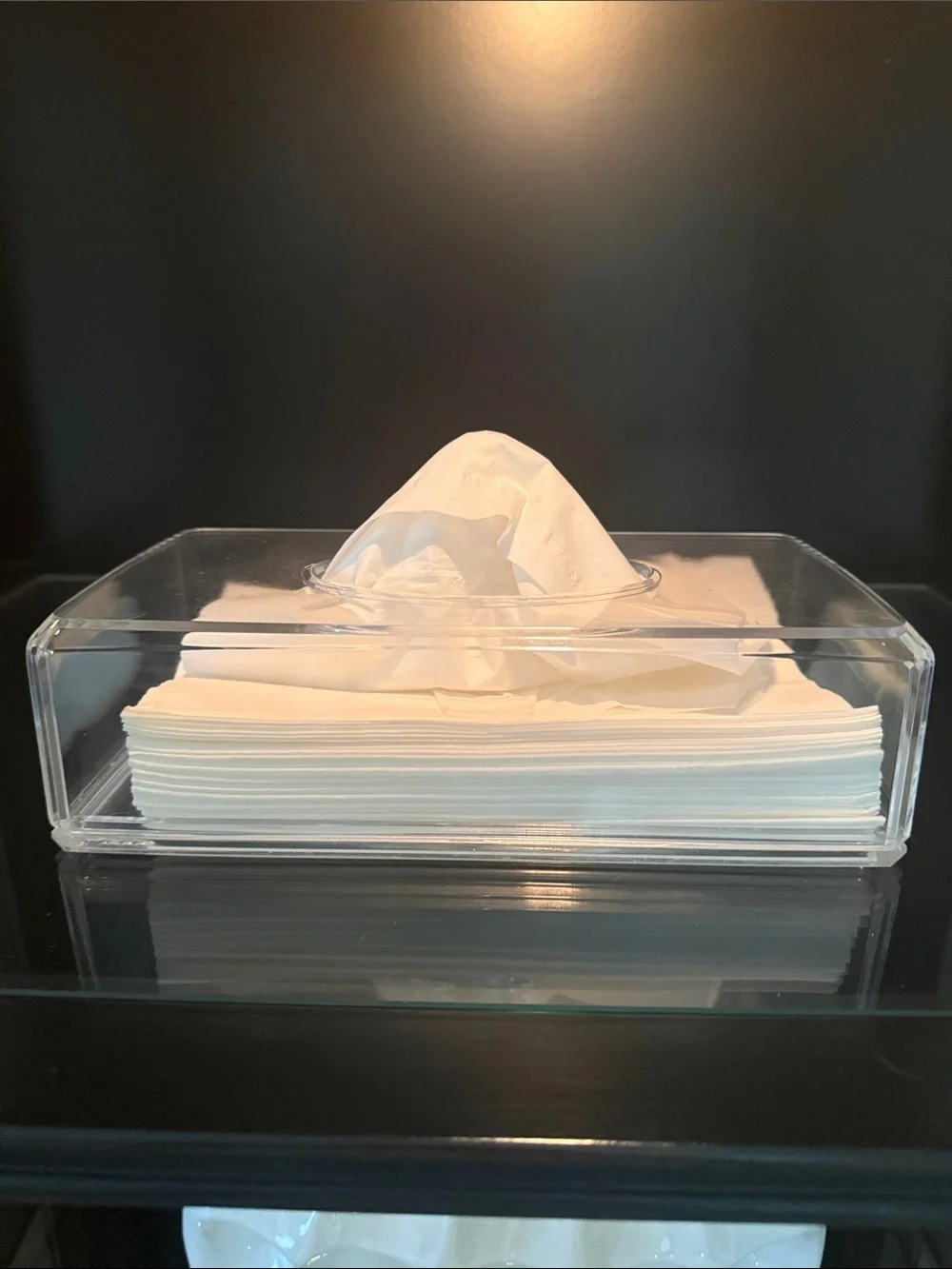Vintage Acrylic or Lucite Tissue Holder